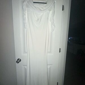 Elegant White Maternity Gown